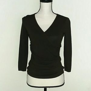 Ann Taylor Loft Dark Brown V-Neck Sweater